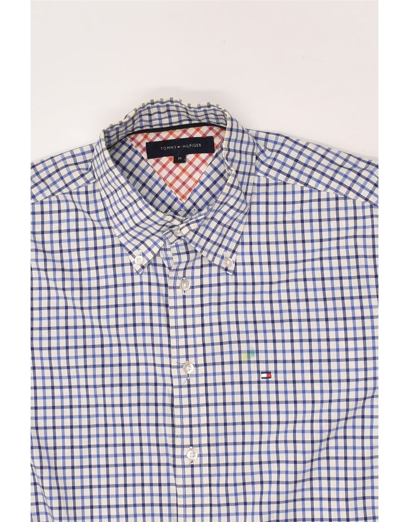 TOMMY HILFIGER Mens Shirt Medium Blue Check Cotton | Vintage Tommy Hilfiger | Thrift | Second-Hand Tommy Hilfiger | Used Clothing | Messina Hembry 