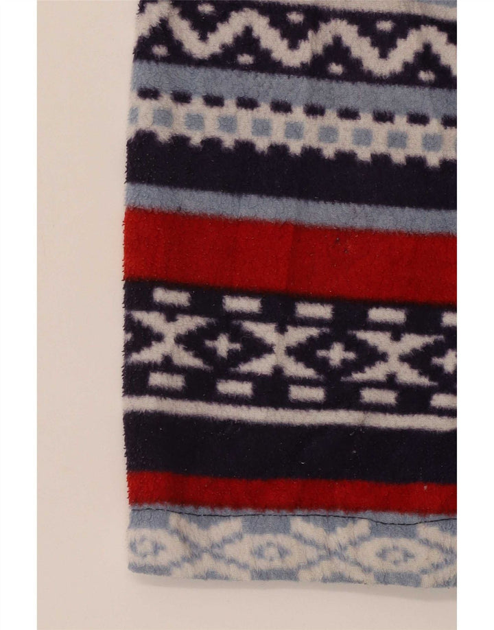 Vintage Mens Fleece Jacket UK 40 Large Multicoloured Geometric Polyester