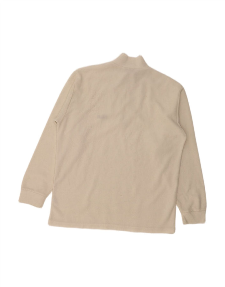 FILA Mens Zip Neck Fleece Jumper 2XL Off White