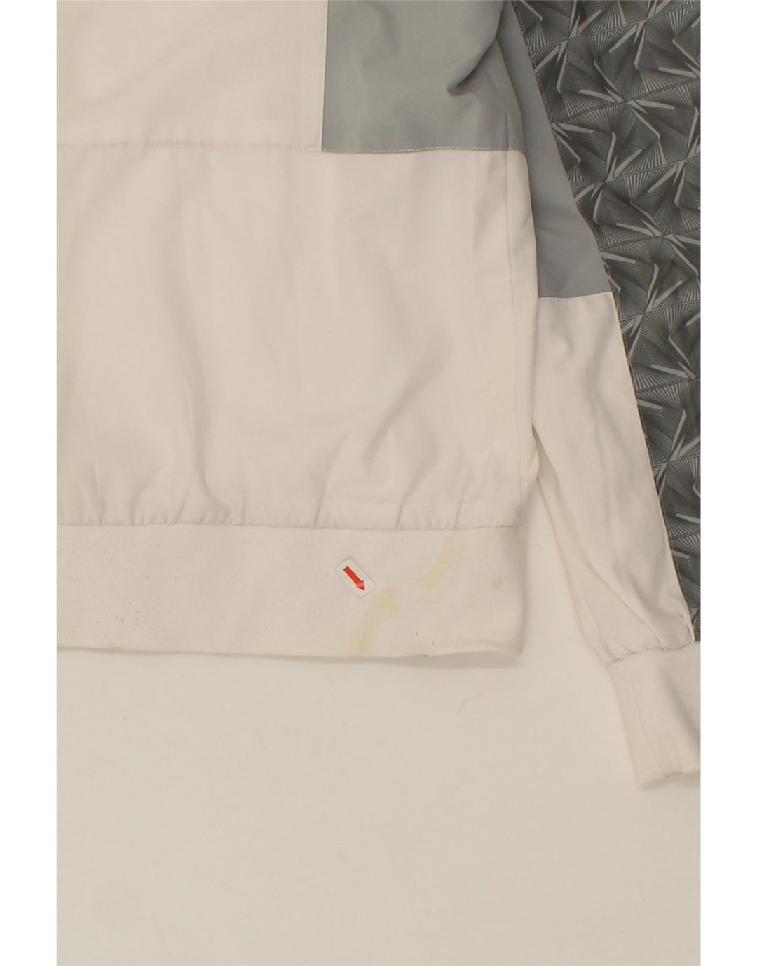 SNEAKER FREAK  Mens Hooded Rain Jacket UK 38 Medium White Colourblock Vintage Sneaker Freak and Second-Hand Sneaker Freak from Messina Hembry 