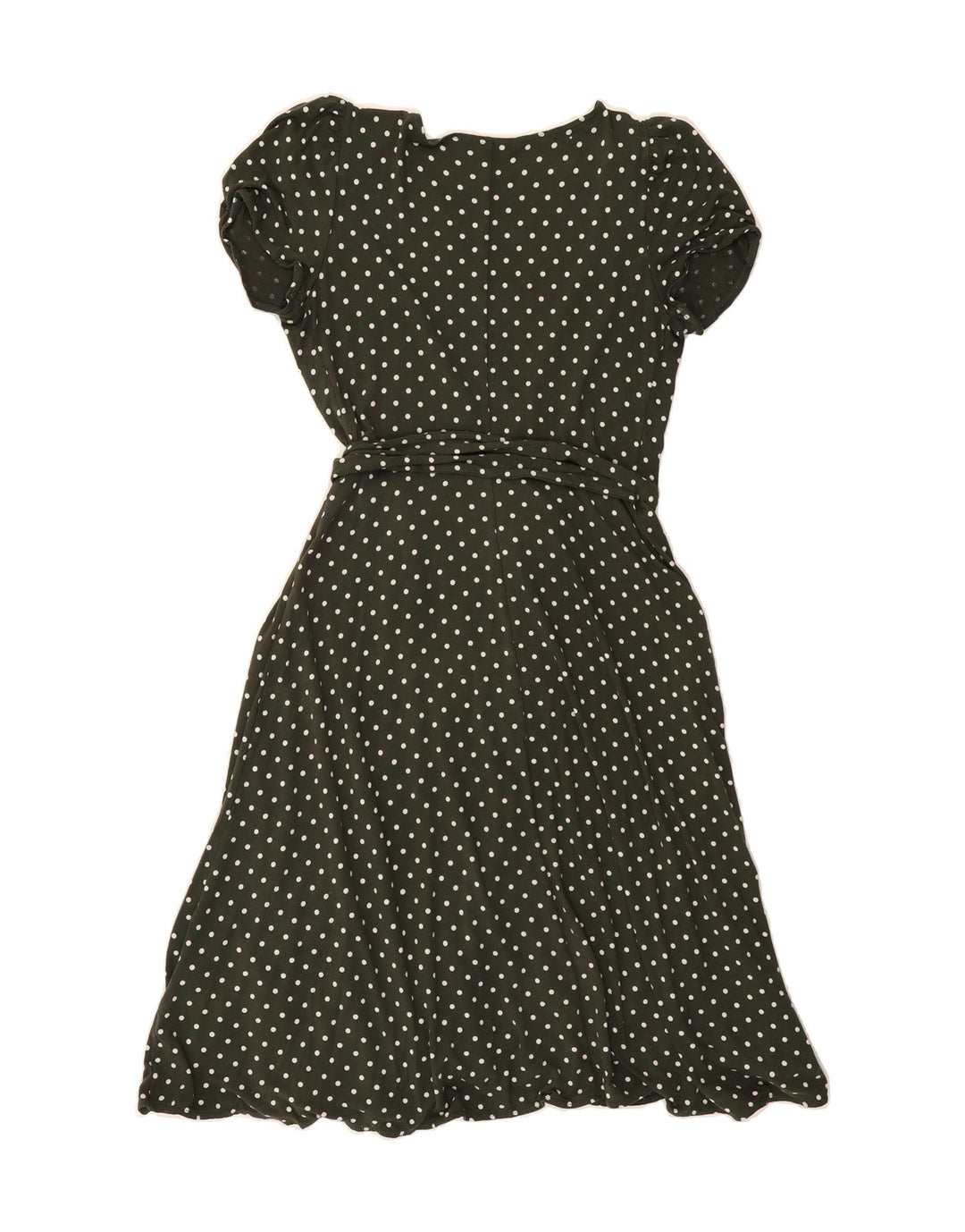 BCBGMAXAZRIA Womens Wrap Dress UK 10 Small Green Polka Dot Rayon Vintage BCBGMAXAZRIA and Second-Hand BCBGMAXAZRIA from Messina Hembry 