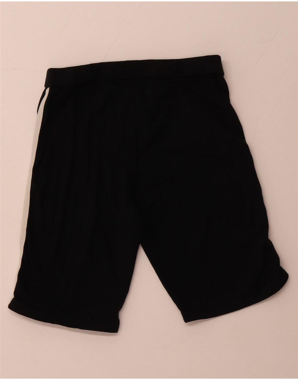 ELLESSE Womens Sport Shorts UK 12 Medium  Black Cotton