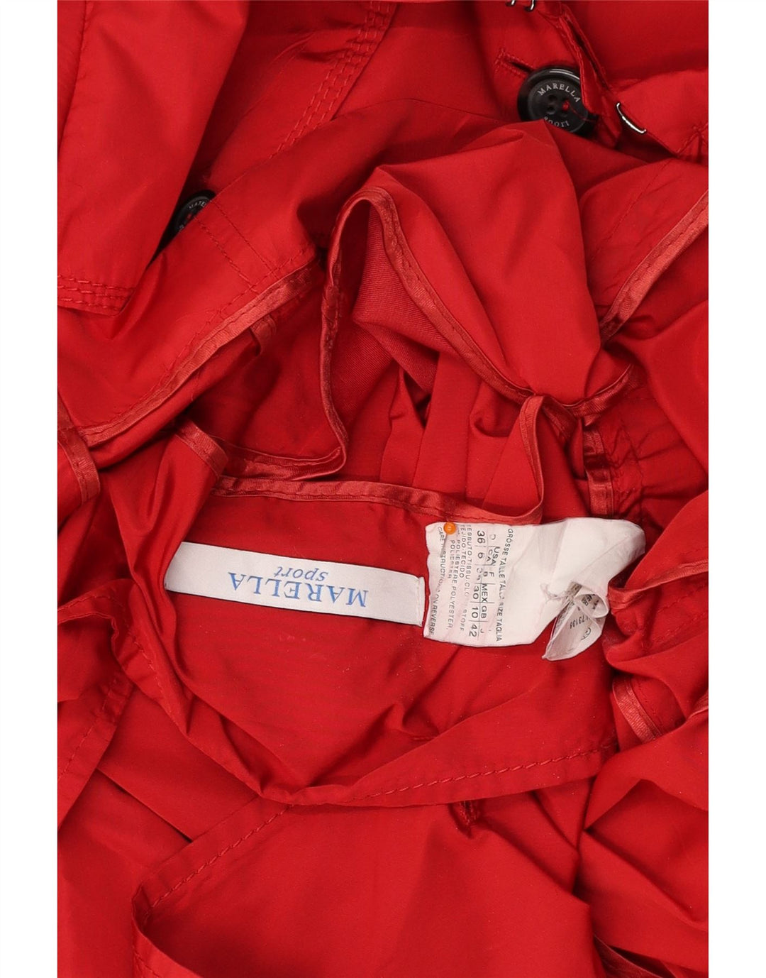 MARELLA Womens Trench Coat UK 10 Small Red Polyester