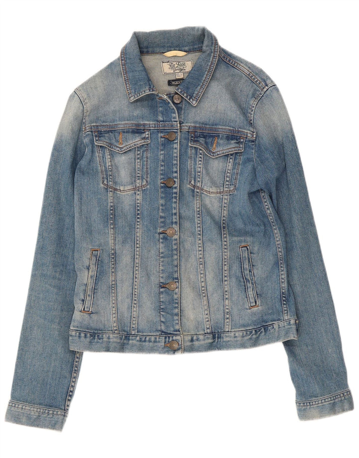 Fat Face Womens Denim Jacket UK 10 Small Blue Cotton