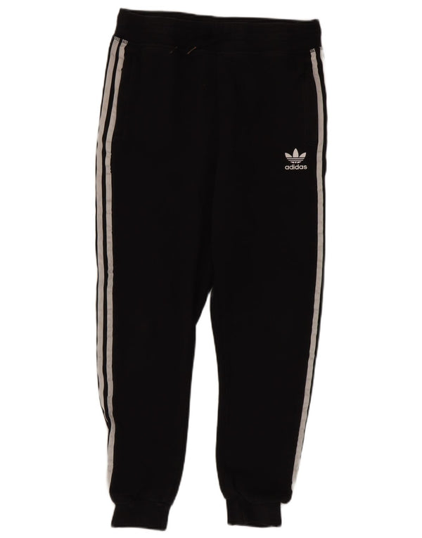 Adidas Boys Tracksuit Trousers Joggers 13-14 Years Black Cotton