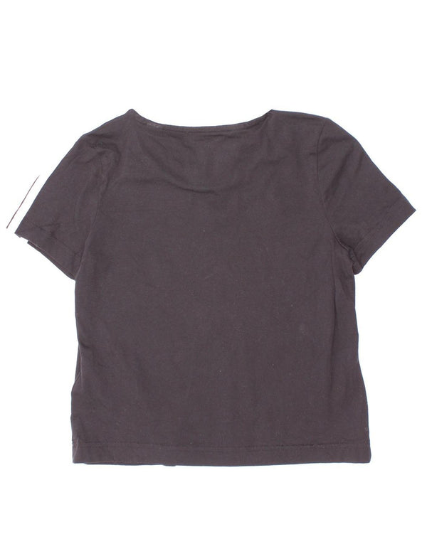 Adidas Boys T-Shirt Top 5-6 Years Black Cotton