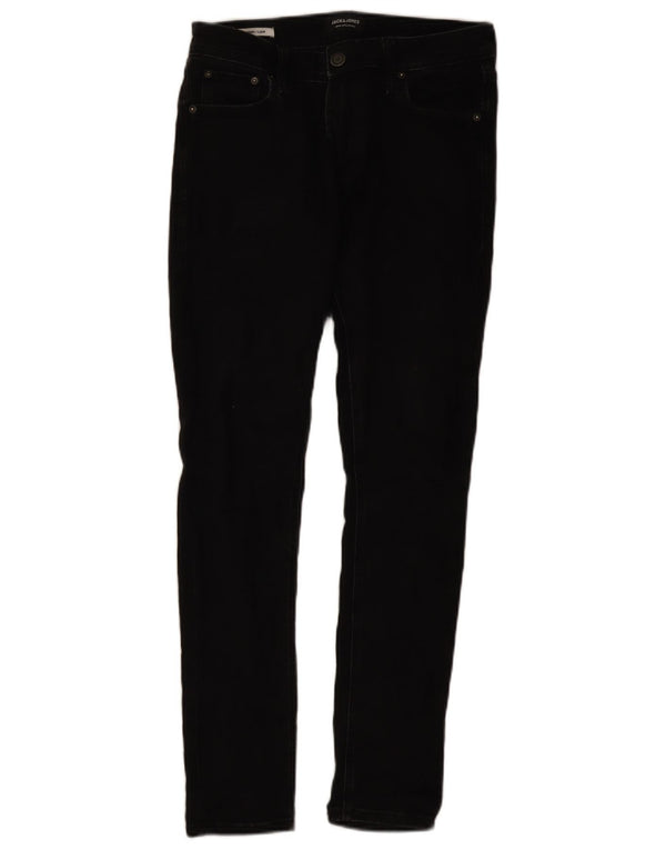 Jack & Jones Mens Liam Skinny Jeans W30 L30 Black Cotton