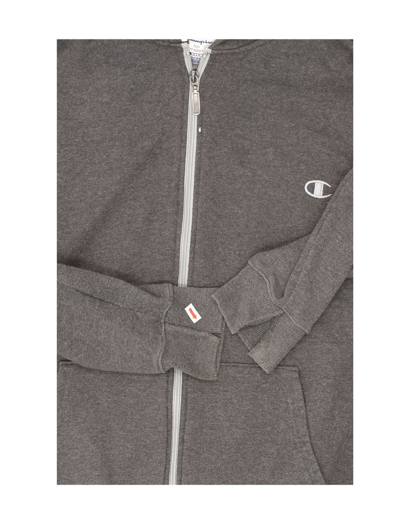 CHAMPION Mens Eco Zip Hoodie Sweater Large Grey Cotton | Vintage Champion | Thrift | Second-Hand Champion | Used Clothing | Messina Hembry 