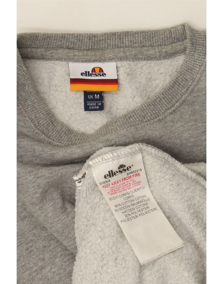 Ellesse Mens Sweatshirt Jumper Medium Grey Cotton