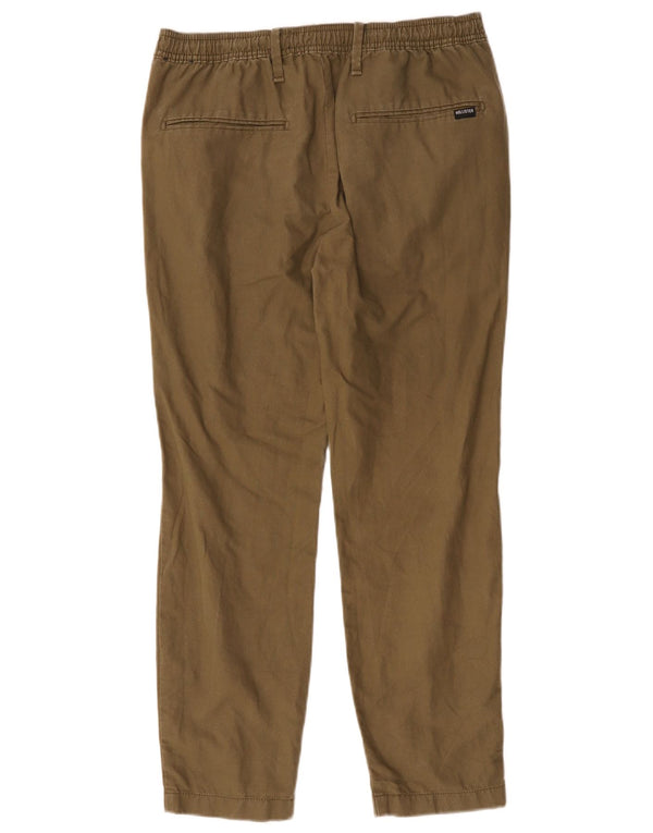 Hollister Mens Straight Chino Trousers Medium W32 L26 Khaki Cotton