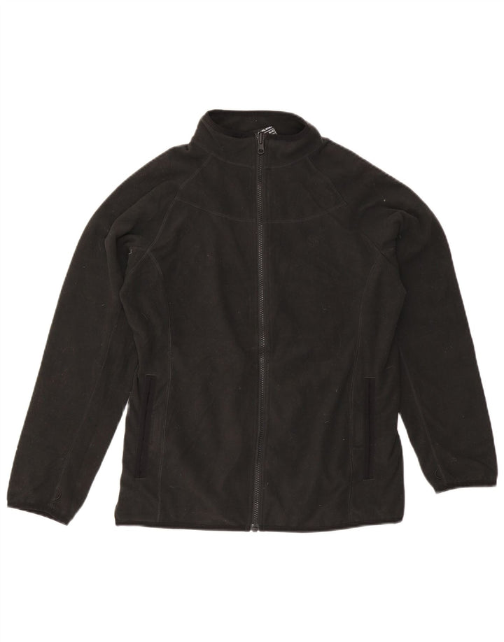 TIMBERLAND Womens Regular Fit Fleece Jacket UK 14 Medium Black Polyester