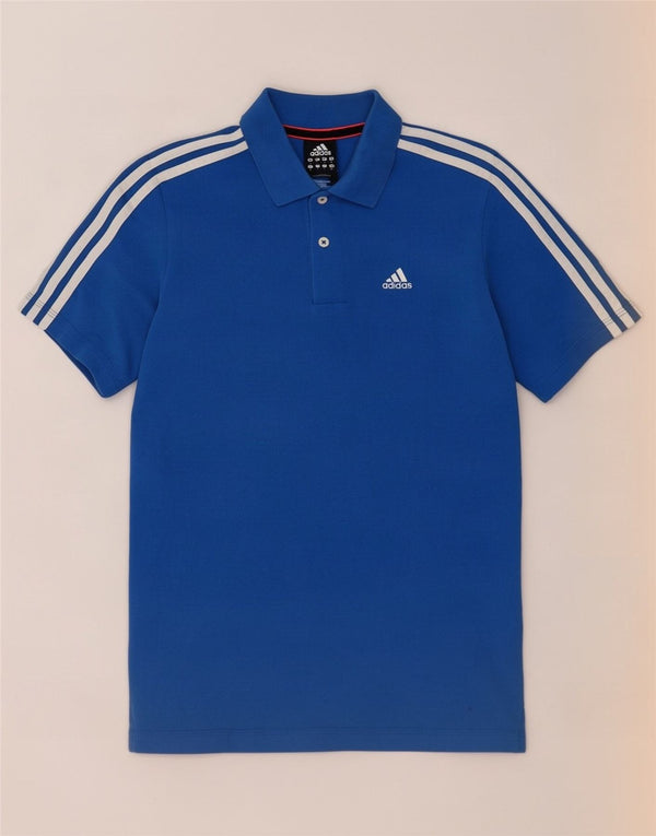 Adidas Mens Climalite Polo Shirt Small Blue Cotton