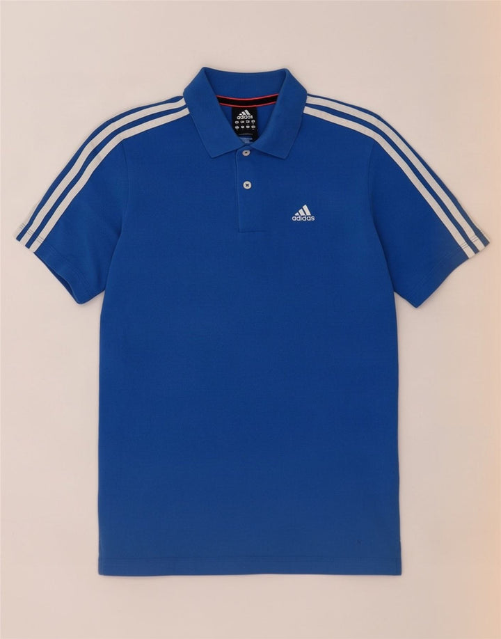 Adidas Mens Climalite Polo Shirt Small Blue Cotton
