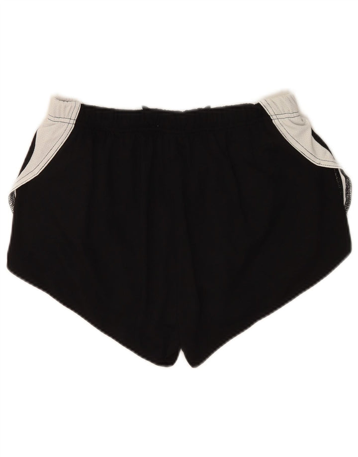 Asics Womens Sport Shorts UK 12 Medium  Black Colourblock Cotton