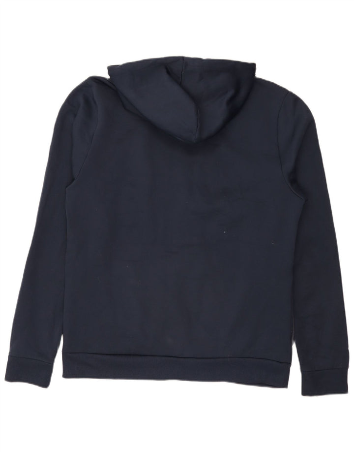 Tommy Hilfiger Mens Graphic Zip Hoodie Sweater Large Navy Blue Polyester