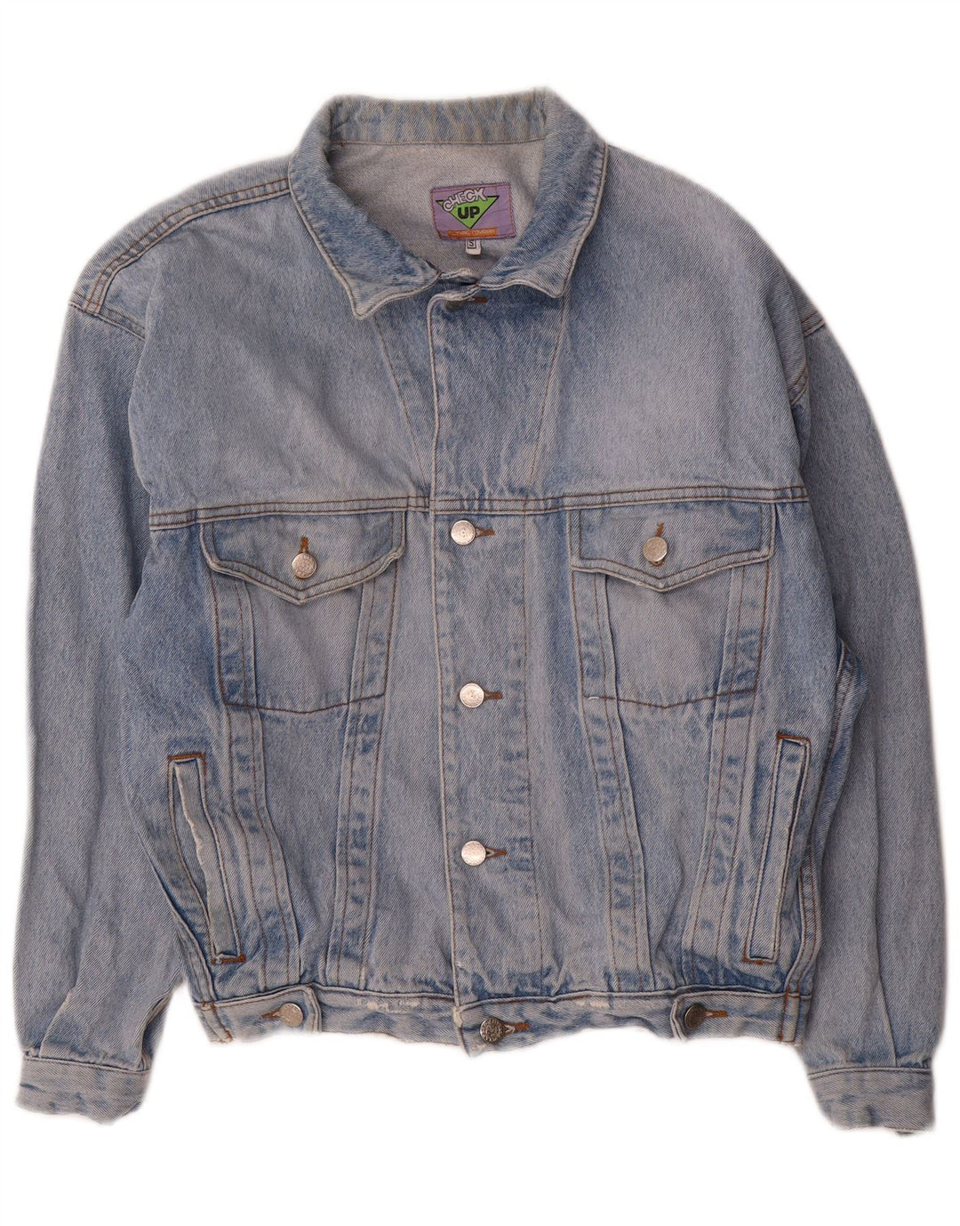 Vintage Mens Loose Fit Denim Jacket UK 36 Small Blue