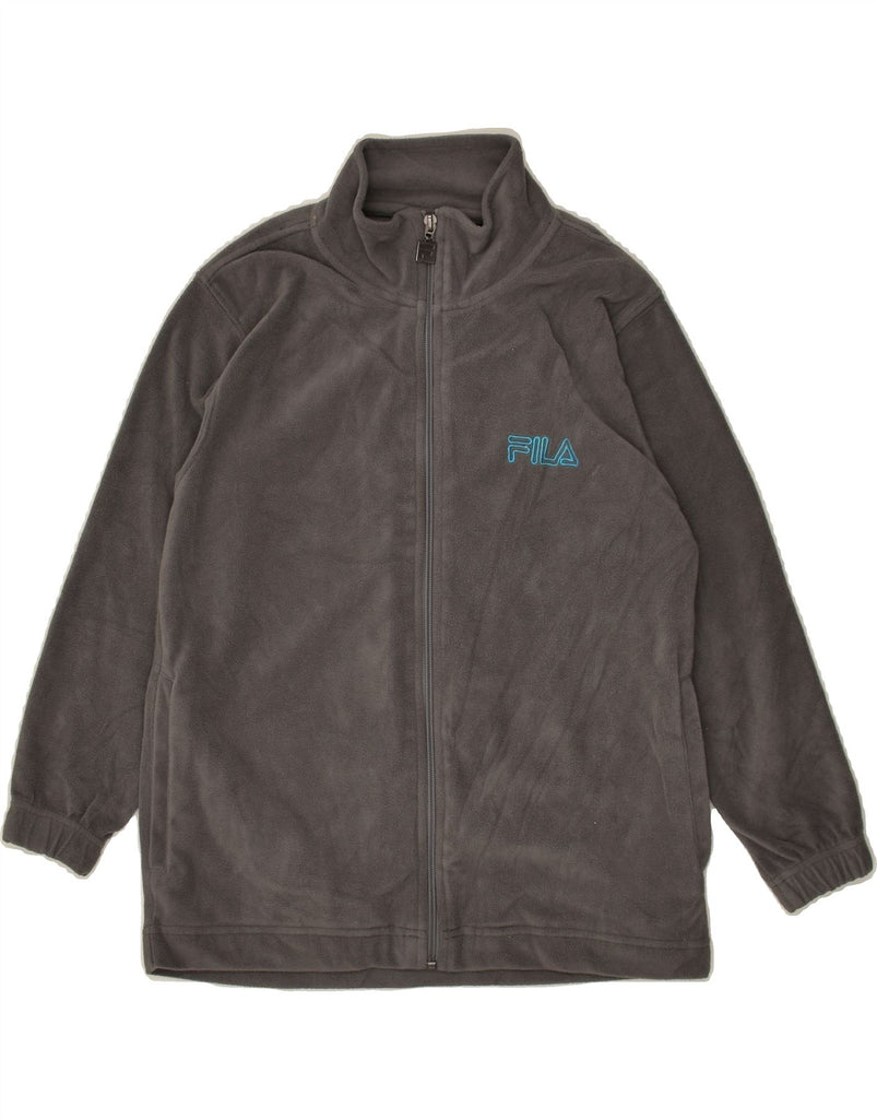 FILA Boys Fleece Jacket 12-13 Years Grey Polyester | Vintage Fila | Thrift | Second-Hand Fila | Used Clothing | Messina Hembry 