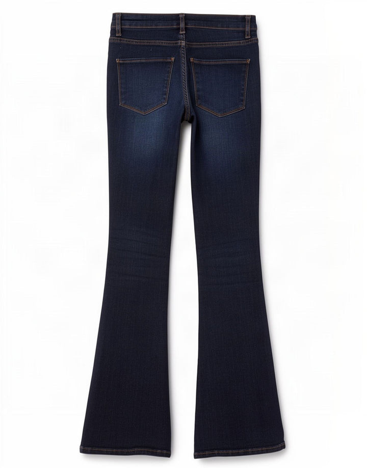 Zara Womens Flared Jeans EU 38 Small W28 L34 Navy Blue
