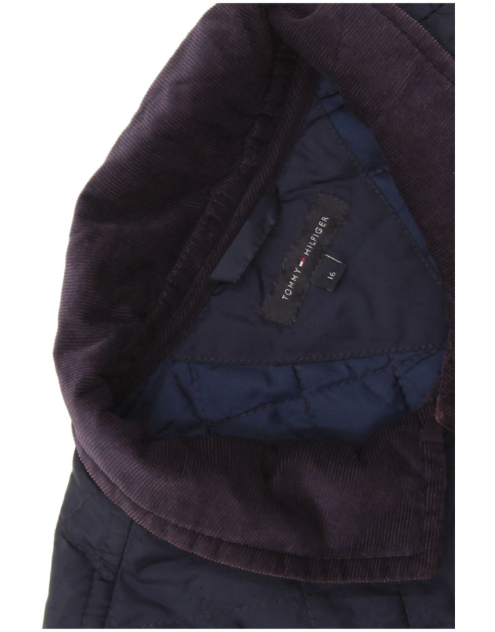 Tommy Hilfiger Boys Quilted Jacket 15-16 Years Navy Blue