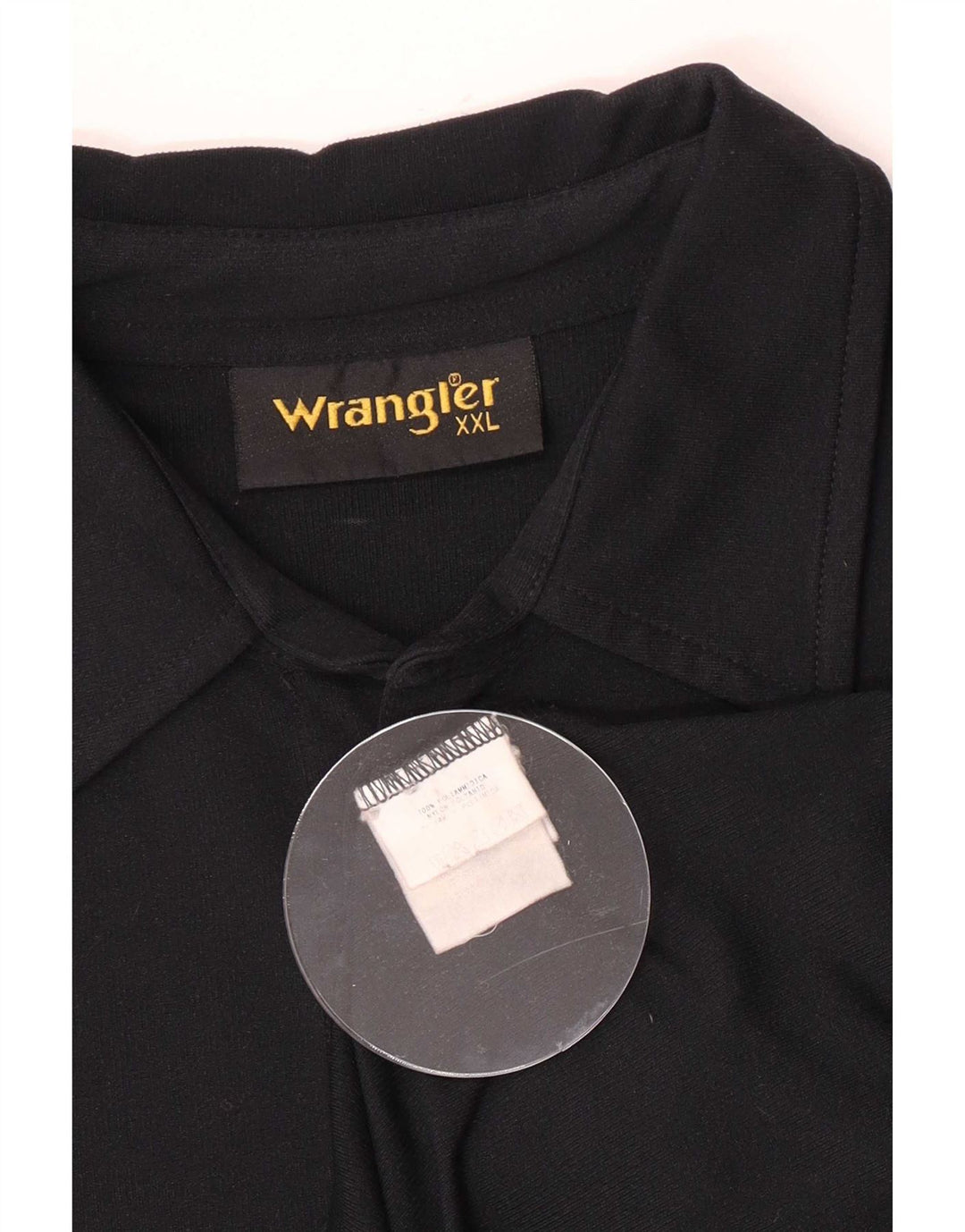 Wrangler Mens Short Sleeve Shirt 2XL Black Polyamide