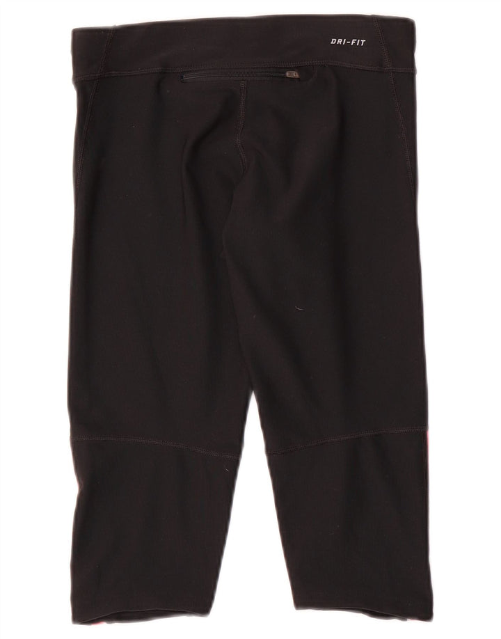 Nike Womens Dri Fit Capri Leggings UK 6 XS  Black Polyester