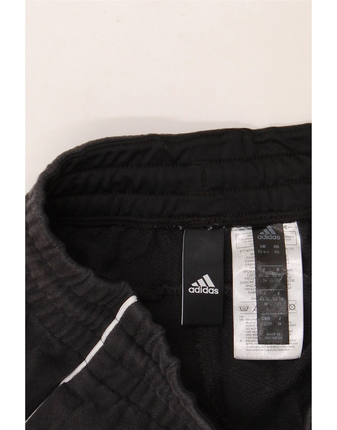 ADIDAS Womens Tracksuit Trousers UK 4/6 XS  Black Cotton
