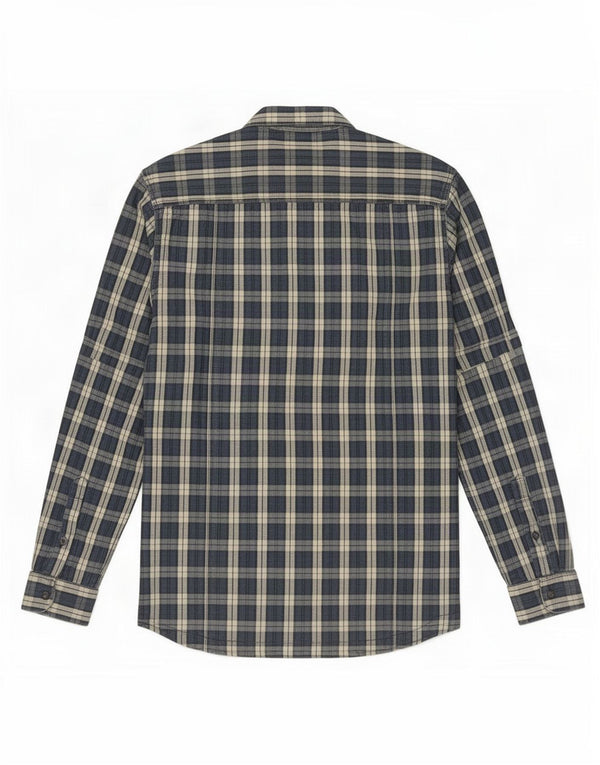 Jack & Jones Mens Shirt Medium Navy Blue Check Cotton