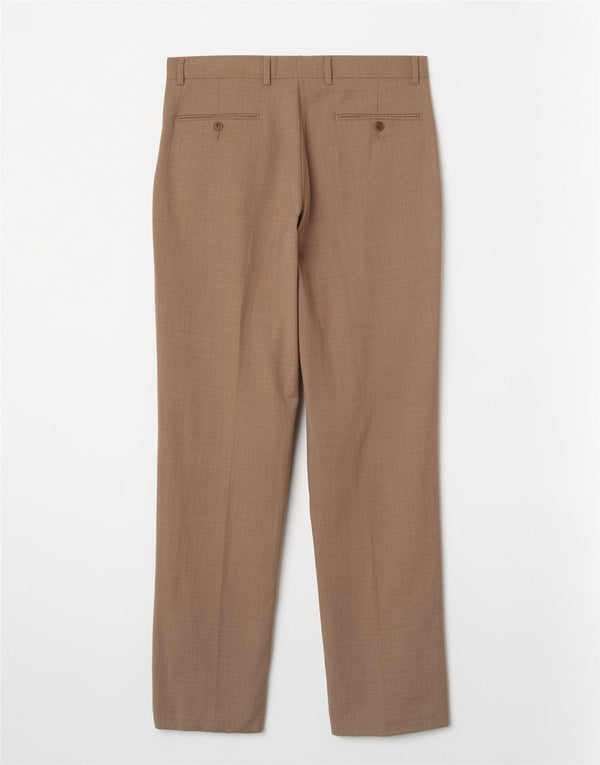 Vintage Mens Straight Suit Trousers W32 L30 Beige
