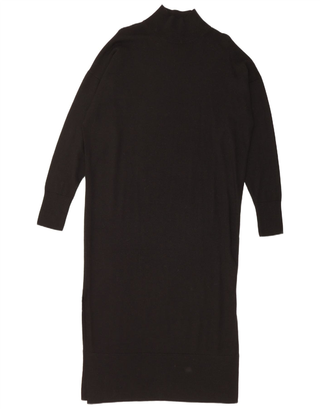 Cos Womens Maxi Oversized Jumper Dress UK 10 Small Black Wool