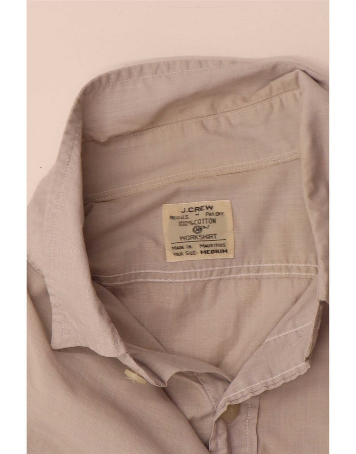 J. Crew Mens Shirt Medium Beige Cotton