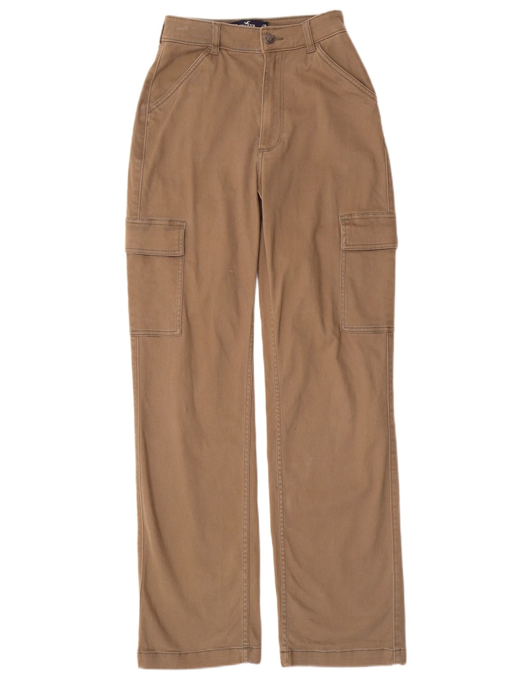 HOLLISTER Womens High Waist Cargo Trousers US 00 2XS W23 L31 Beige