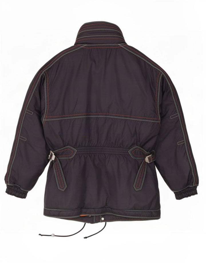 Ellesse Womens Hooded Ski Jacket UK 12 Medium Grey Polyamide