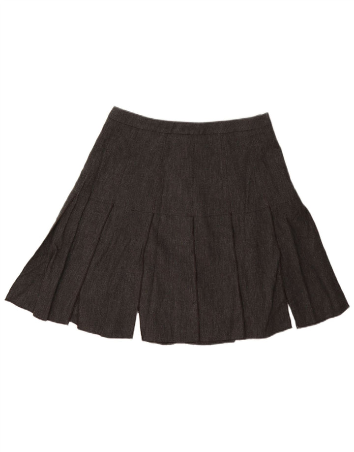 Roberto Cavalli Womens Pleated A-Line Skirt W28 Medium Grey