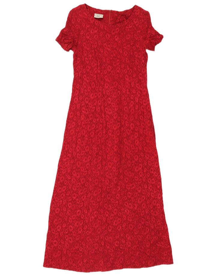 Laura Ashley Womens Maxi Dress UK 12 Medium Red Floral
