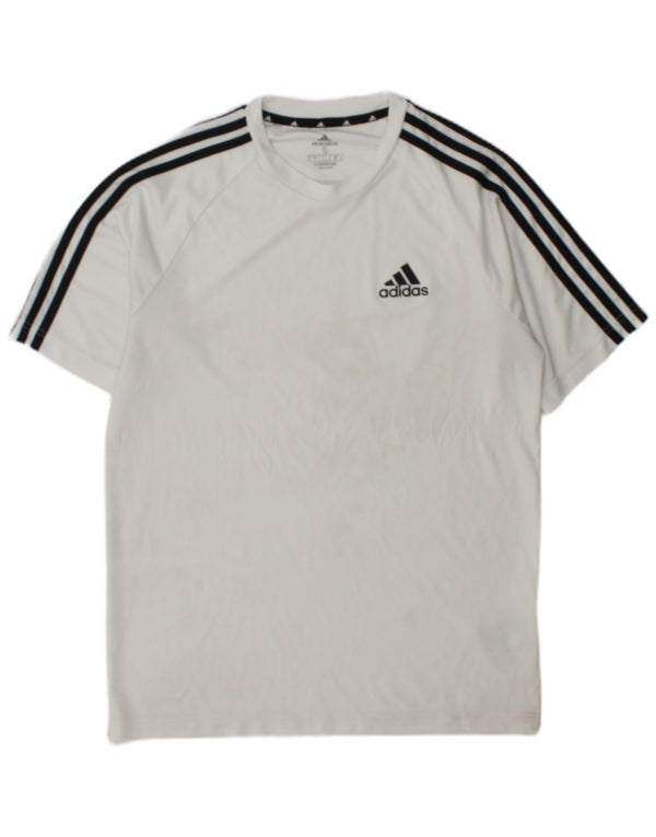 Adidas Mens Aeroready T-Shirt Top Small White Colourblock Polyester