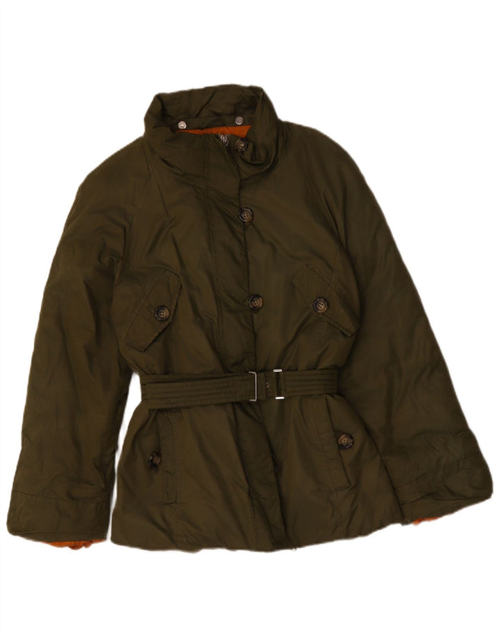 Max Mara Womens Weekend Padded Jacket UK 14 Medium Khaki Polyester