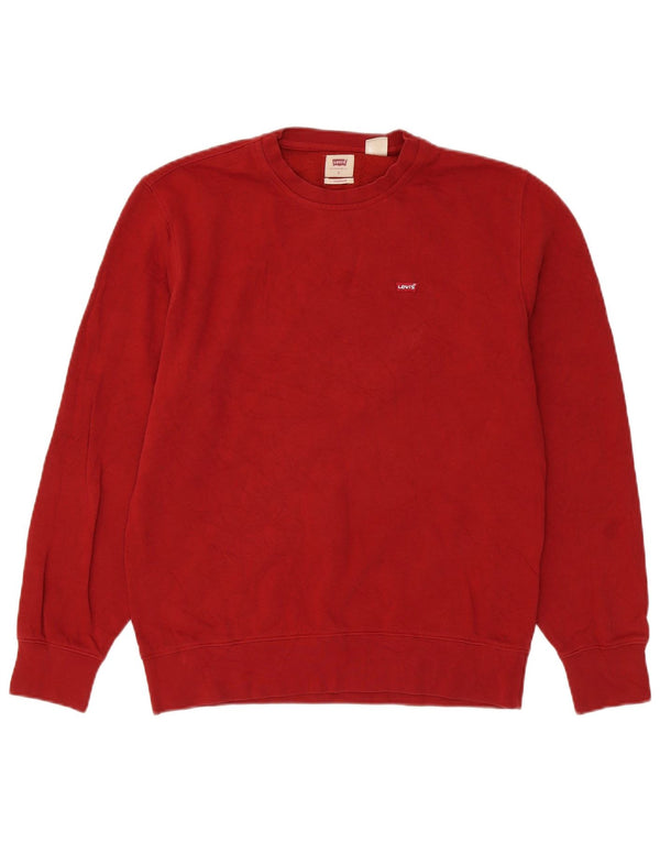 Levi's Mens Standard Sweatshirt Jumper Small Red Cotton