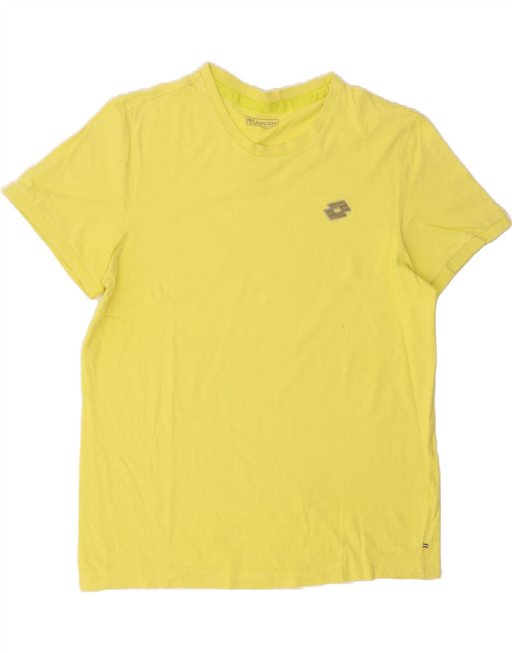 LOTTO Mens T-Shirt Top XL Yellow Cotton Vintage Lotto and Second-Hand Lotto from Messina Hembry 