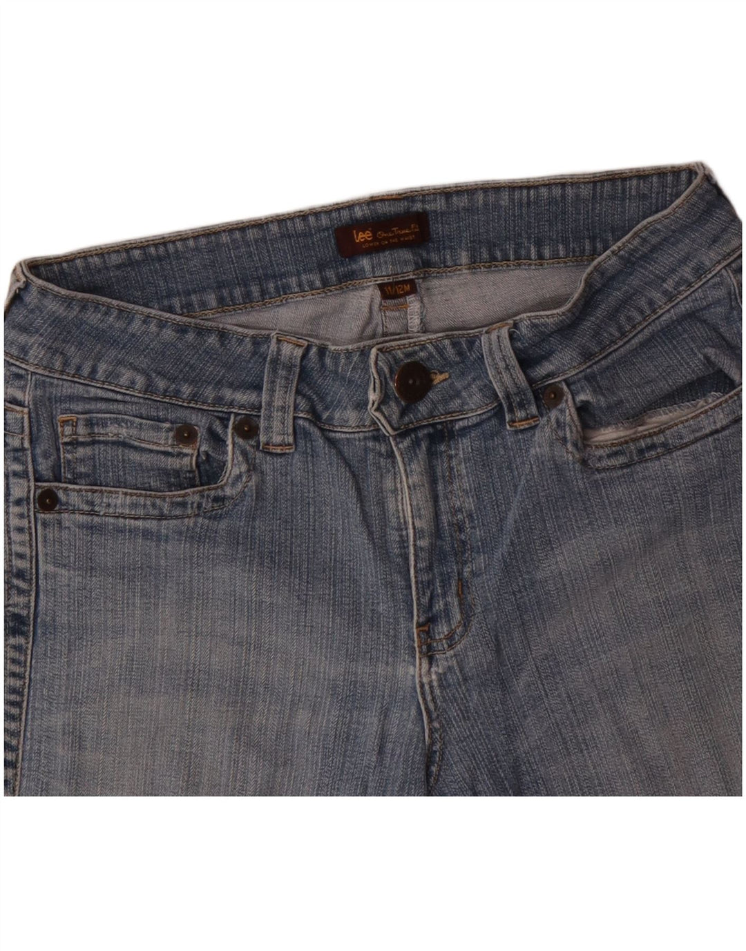 LEE Womens Denim Shorts US 11/12 Large W32  Blue Cotton
