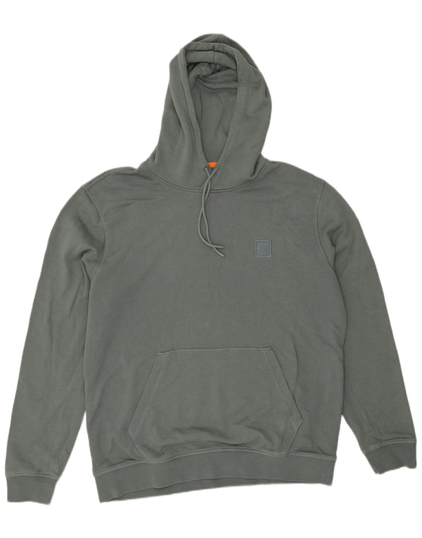 Hugo Boss Mens Hoodie Jumper XL Green Cotton