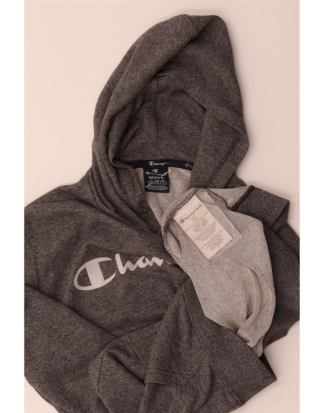 CHAMPION Mens Graphic Hoodie Jumper Medium Grey