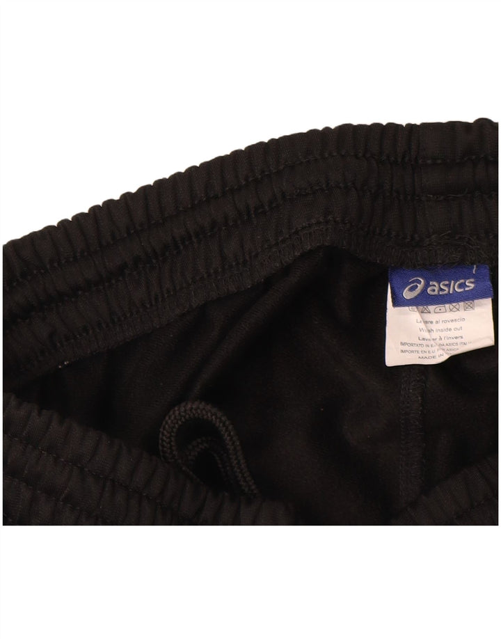 Asics Mens Tracksuit Trousers Large  Black Colourblock Polyester