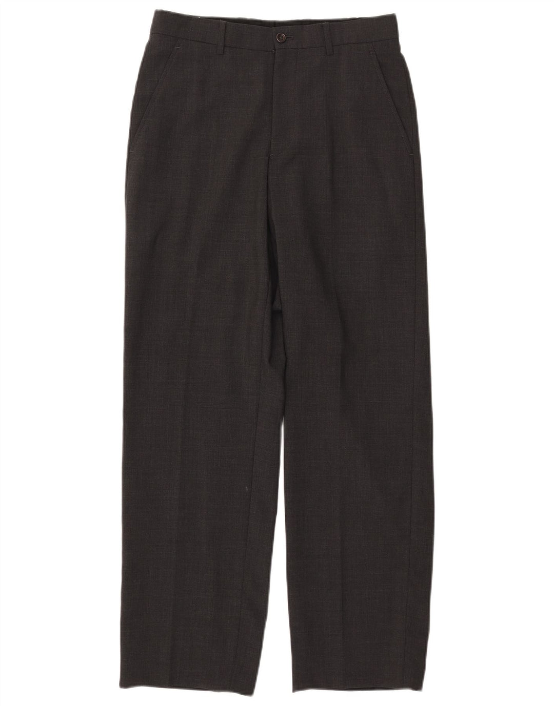 ARMANI Mens Straight Chino Trousers IT 44 XS W29 L30 Grey Wool