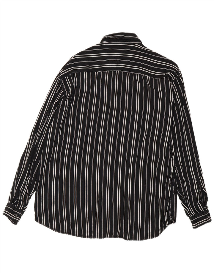 Roberta di Camerino Mens Shirt Medium Black Striped