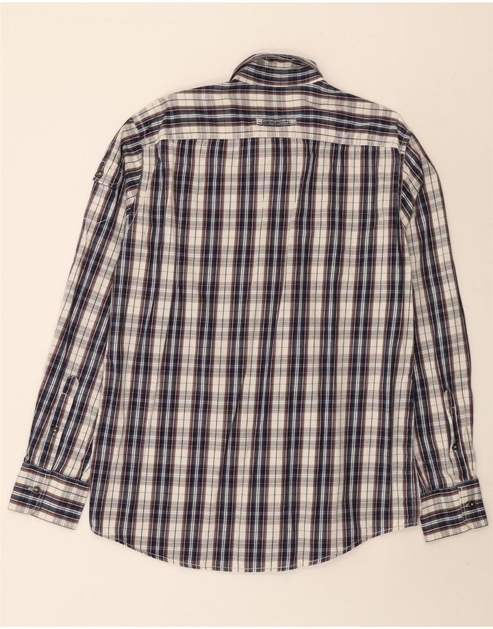 Camel Active Mens Shirt Large Blue Check Cotton