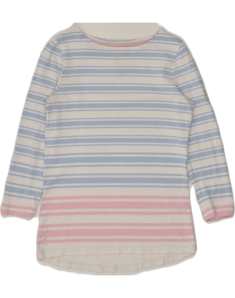 JOULES Womens Top 3/4 Sleeve UK 8 Small  Blue Striped Cotton | Vintage Joules | Thrift | Second-Hand Joules | Used Clothing | Messina Hembry 