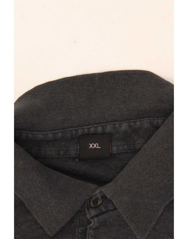 Hugo Boss Mens Long Sleeve Polo Shirt 2XL Grey
