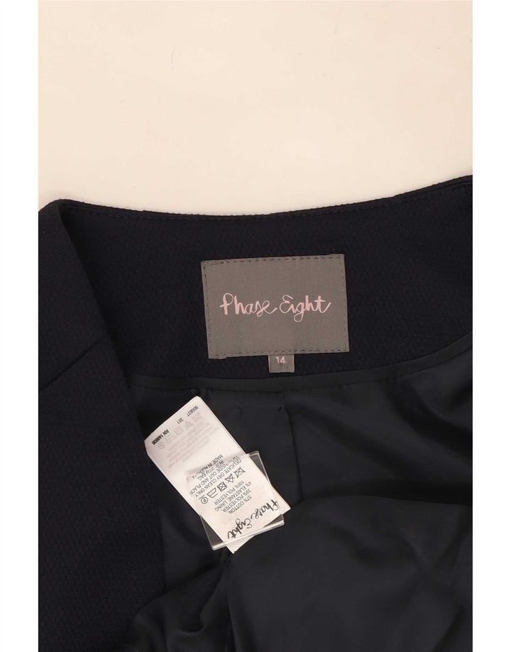 Phase Eight Womens 3/4 Sleeve Open Bolero Jacket UK 14 Large Navy Blue