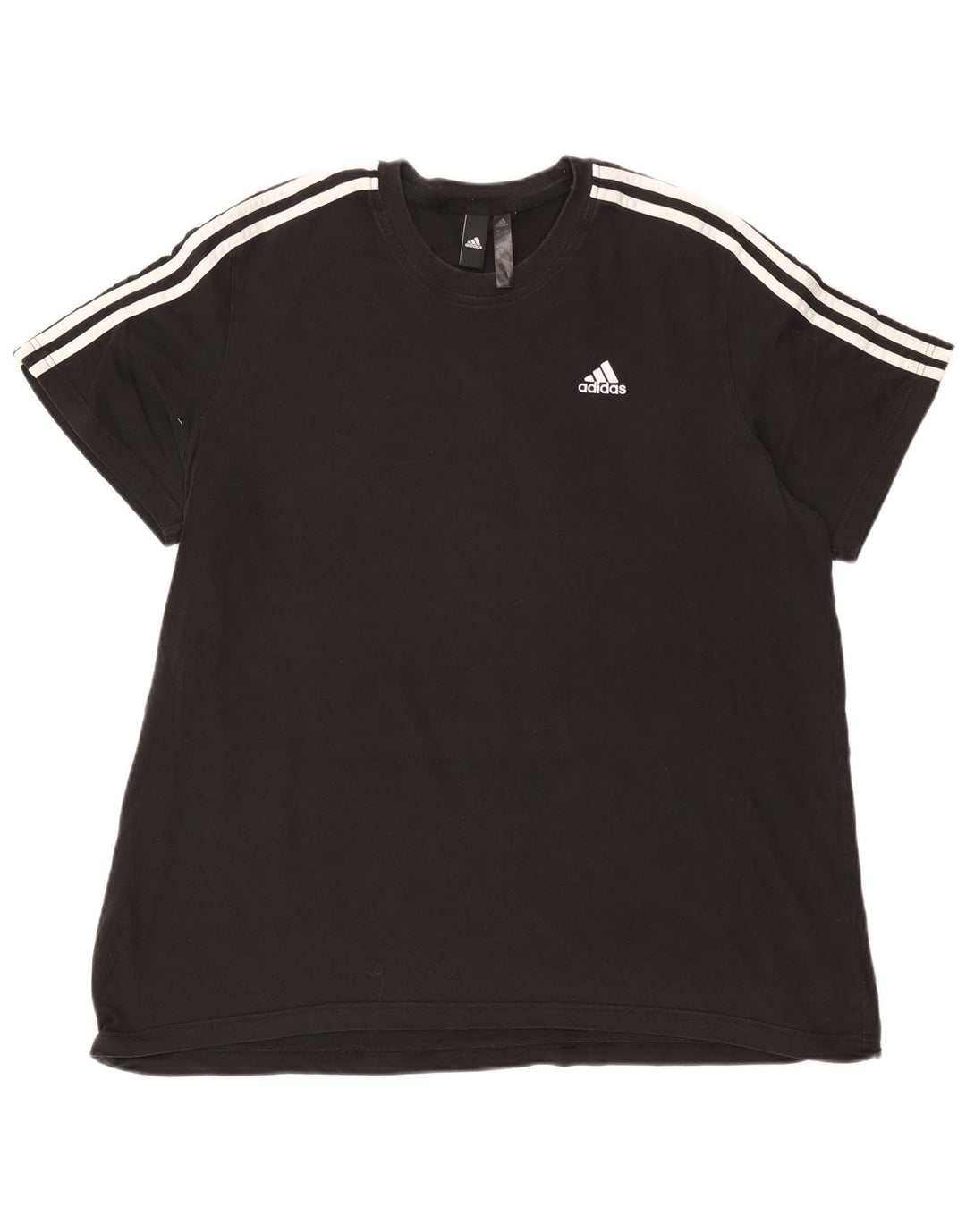 Adidas Mens T-Shirt Top 2XL Black Cotton