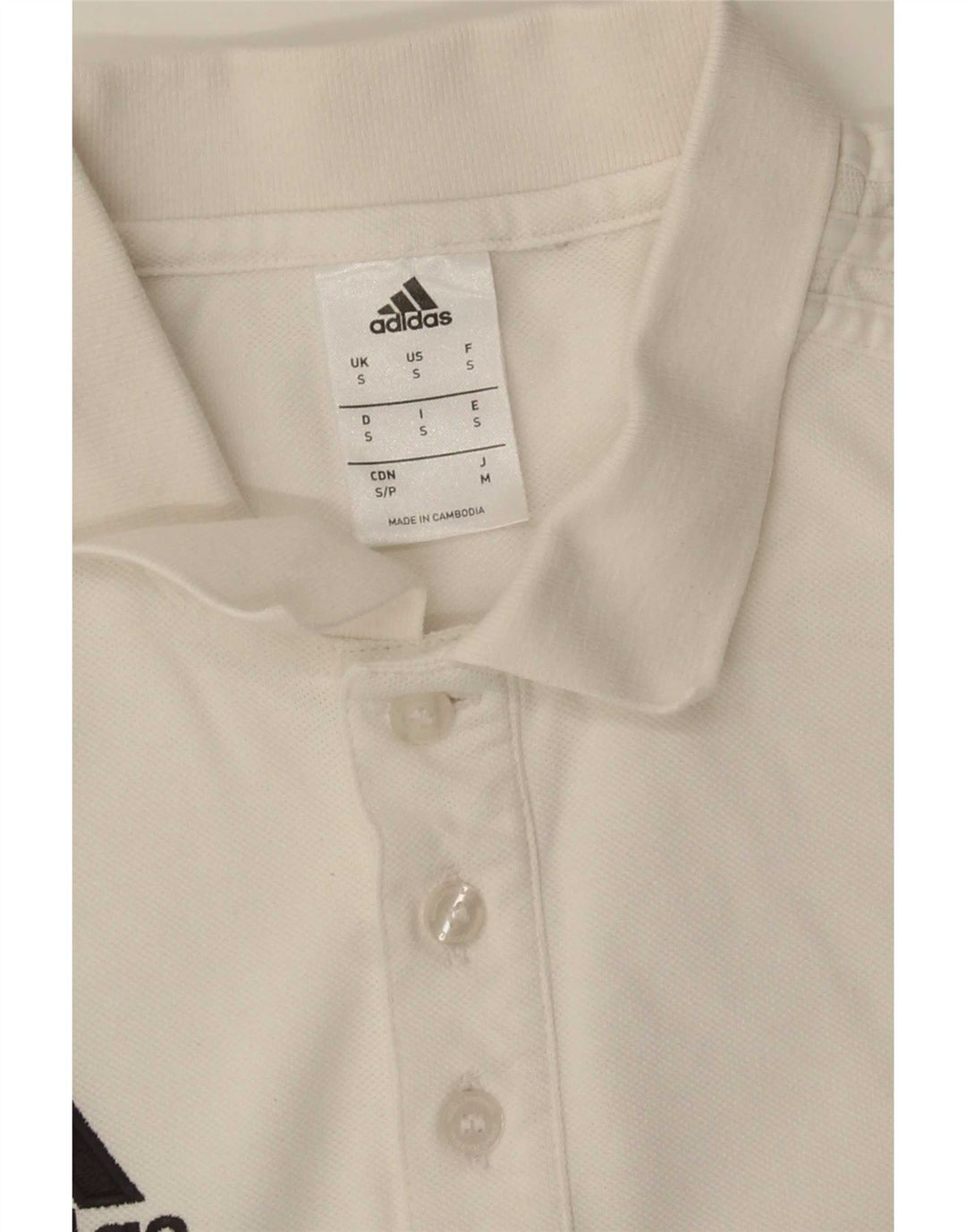 Adidas Mens Polo Shirt Small White